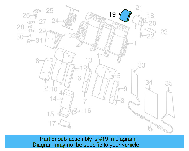 Headrest 3D0-885-903-N-QWU - View 14