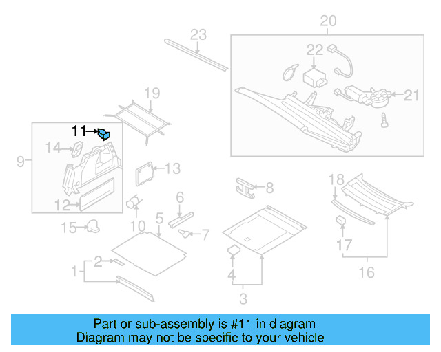 Lower Center Pillar Trim Clip 4A0-867-276-B - View 92