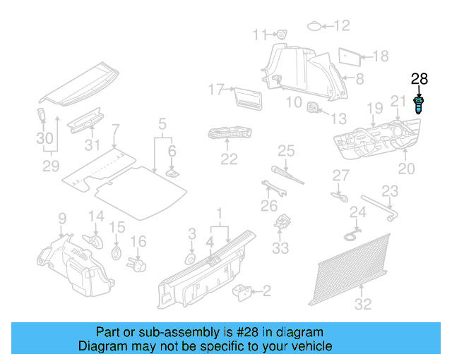 Rear Floor Pan Retainer 1T0-803-274 - View 11