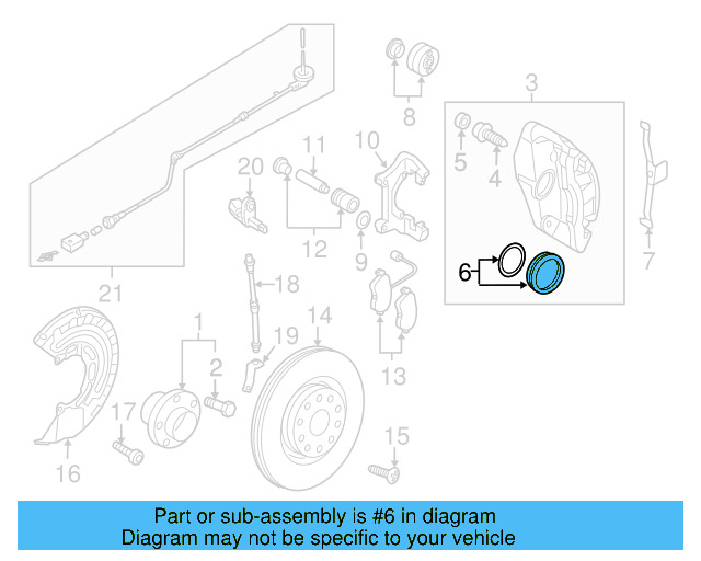 Caliper Seal Kit 1K0-698-471-A - View 5