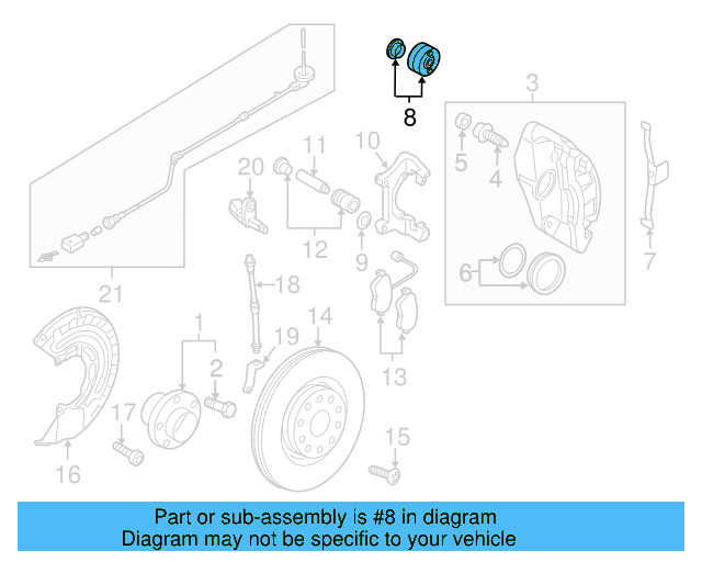 Balance Weight 8P0-615-409-A - View 3