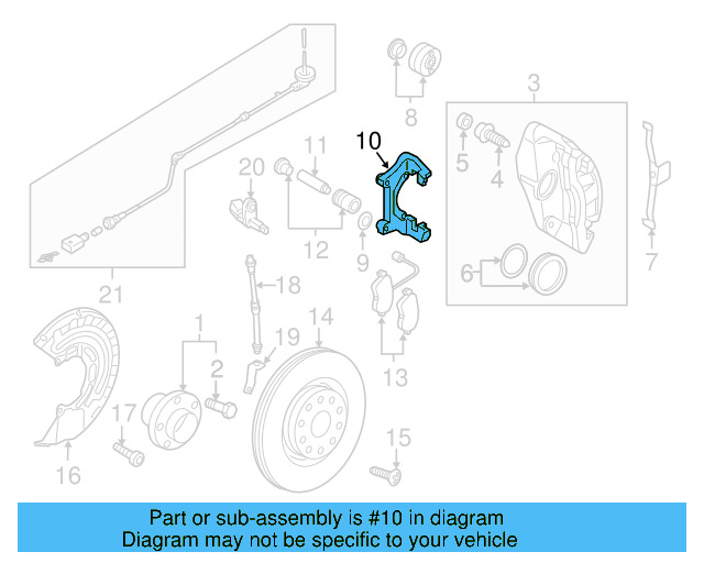 Caliper Mount 8E0-615-125-C - View 3