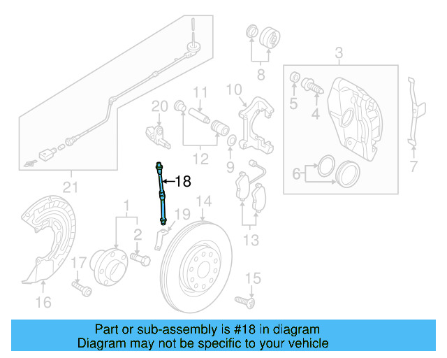 Brake Hose 1K0-611-701-L - View 7