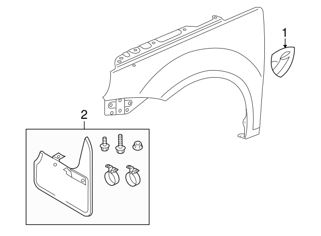 Splash Guards (Front) 1Q0-075-111 - View 3