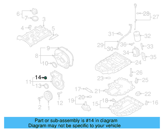 Inner Timing Cover Seal 06L-103-085-B - View 20