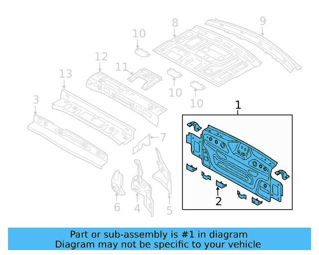 Rear Body Panel 561-813-301 - View 7