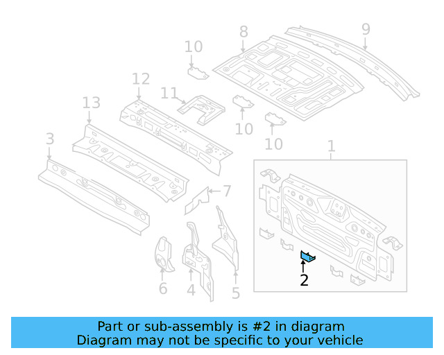 Rear Body Panel Bracket 561-813-745-A - View 3