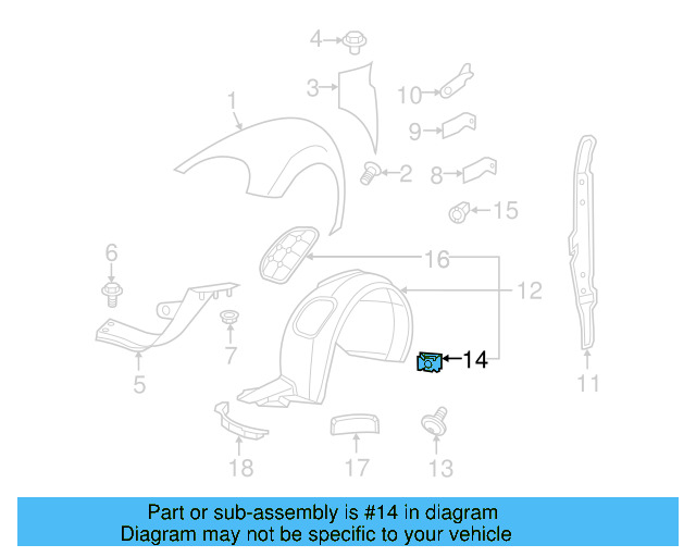 Fender Liner U N-909-591-01 - View 90