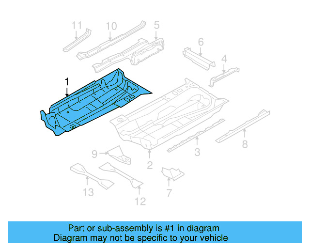 Floor Pan 1Q0-803-206 - View 3