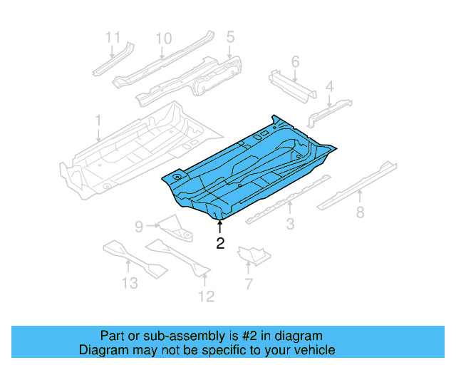Floor Pan 1Q0-803-205 - View 3