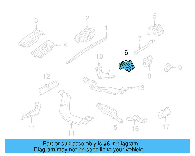 Air Vent 1K0-819-703-D-1QB - View 2