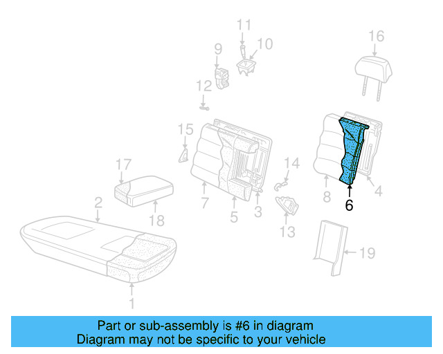 Seat Back Pad 3B0-885-775-B