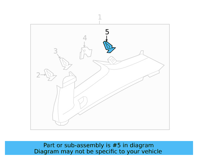Windshield Pillar Trim Clamp 5G0-867-276-A - View 45