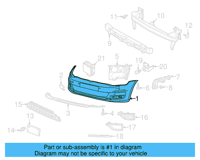Bumper Cover (Unpainted) 5gm807217afgru - View 4