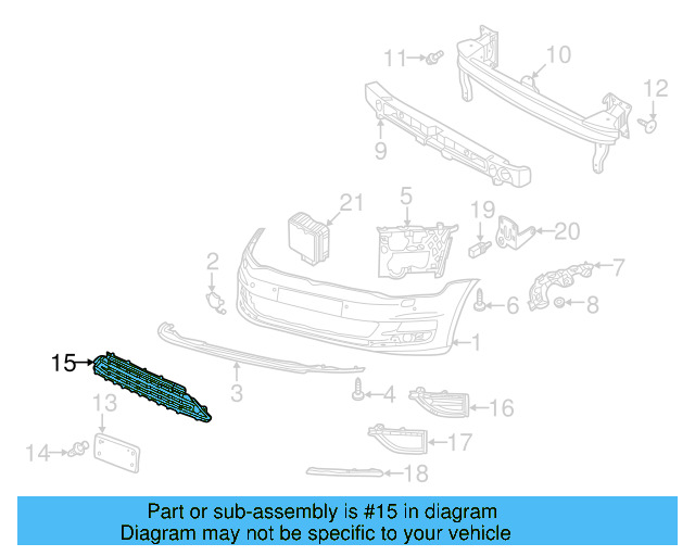Center Grille 5GM-853-671-C-RYP - View 16