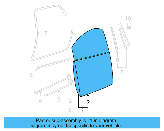 Door Shell 1Y0-831-052-N - View 5
