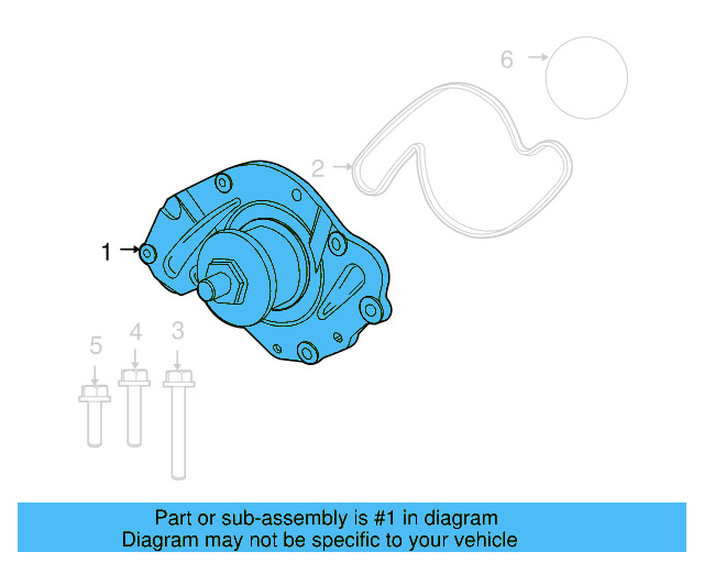 Water Pump 7B0-121-011-D - View 4