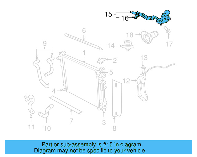 Thermostat Housing 7B0-121-119-A - View 2