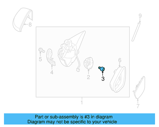 Door Mirror Drive Motor Bolt N-106-109-02 - View 5
