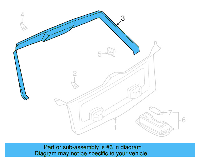 Upper Trim Panel 3B9-867-975-C-Y50 - View 4
