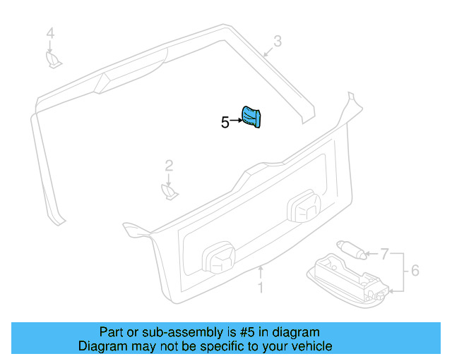 Upper Trim Panel Retainer 3B9-867-276 - View 3
