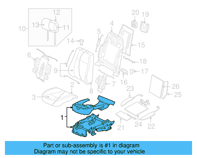 Cushion Frame 3D0881136E - View 3