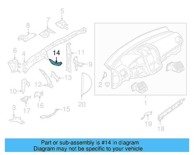 Inner Support Retainer Bracket 1K1-857-953 - View 6