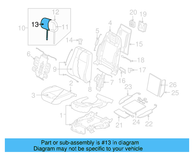Headrest Cover 3D0-881-921-4G3 - View 3