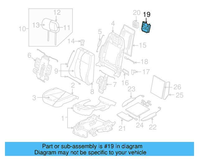 Headrest Motor 3D0-959-311-A - View 3