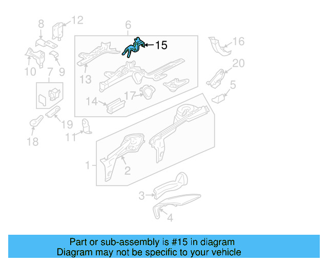 Engine Bracket 8N0-802-068-A - View 11