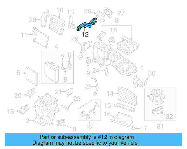 Water Pipe 3C1-819-857 - View 3