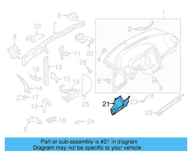 Instrument Panel Center Support 1K0-857-893 - View 2