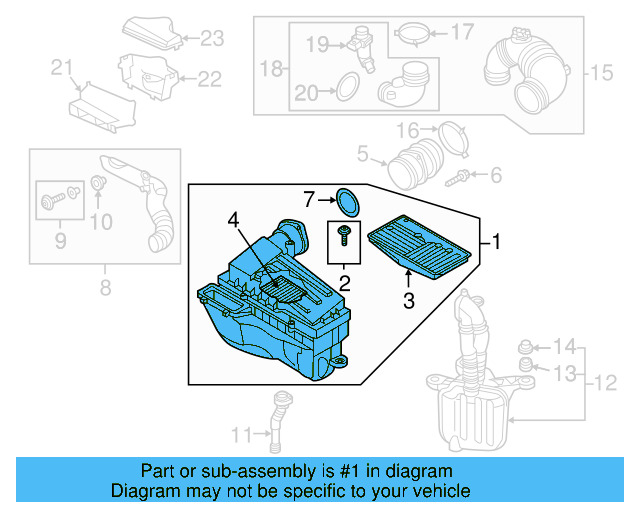 Air Cleaner Assembly 1K0-129-607-BF - View 6