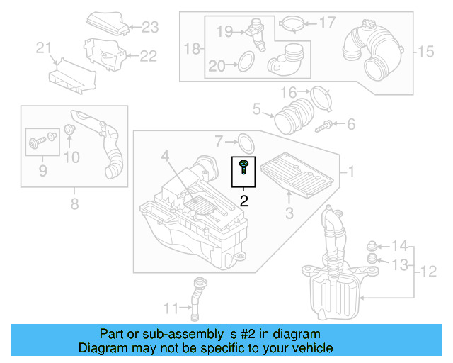 Air Cleaner Assembly Bolt 1K0-129-381 - View 17