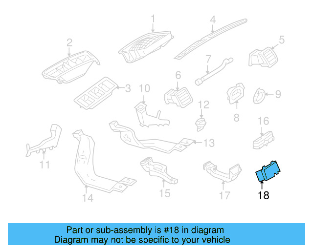 Air Outlet 1K0-819-203-A-71N - View 4