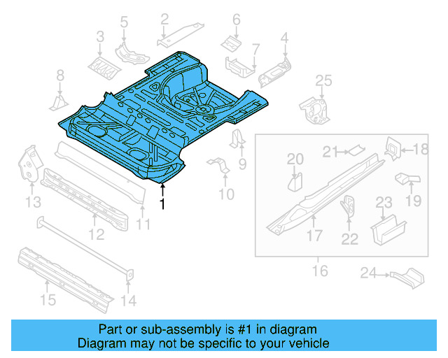 Rear Floor Pan 1Q0-813-115-A - View 3