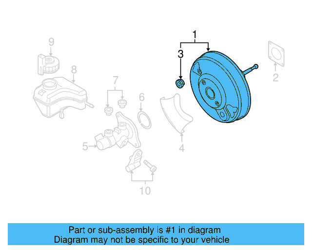 Power Brake Booster 1K1-614-106-AA - View 13