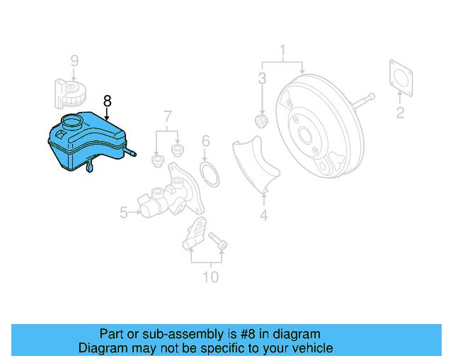 Master Cylinder Reservoir 1K1-611-301-E - View 11