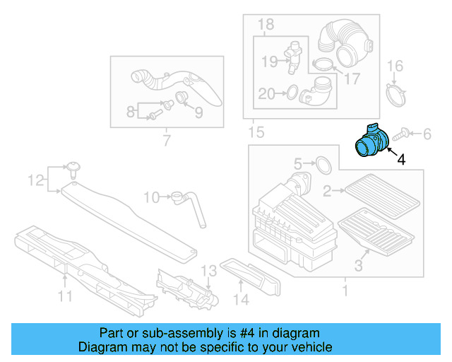Air Mass Sensor 03L-906-461-A - View 23