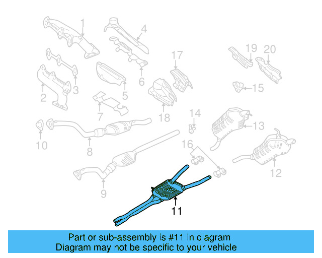 Muffler 3B0-253-409-AB - View 2