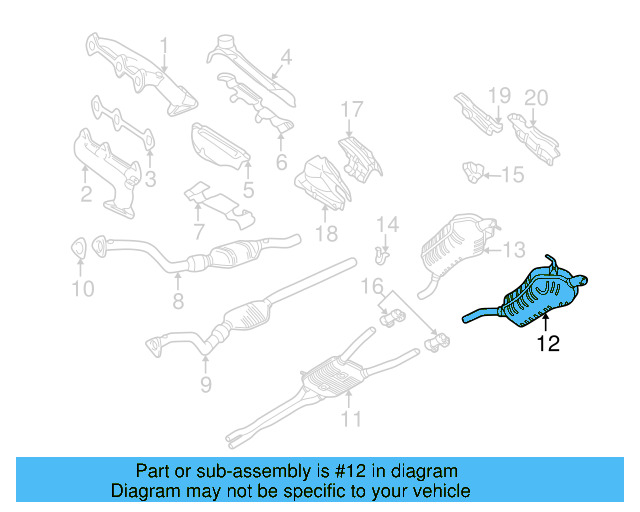Muffler 3B0-253-609-J - View 4