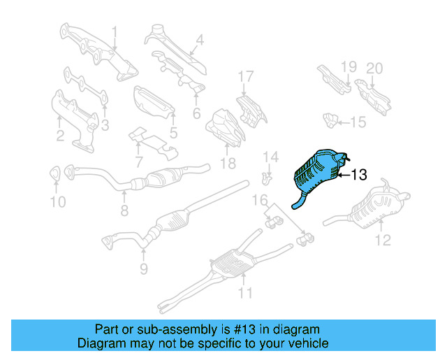 Muffler 3B0-253-609-H - View 4