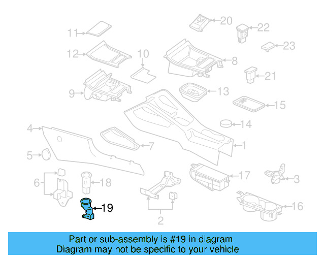 Lighter Assembly Housing 1J0-919-341-G - View 13