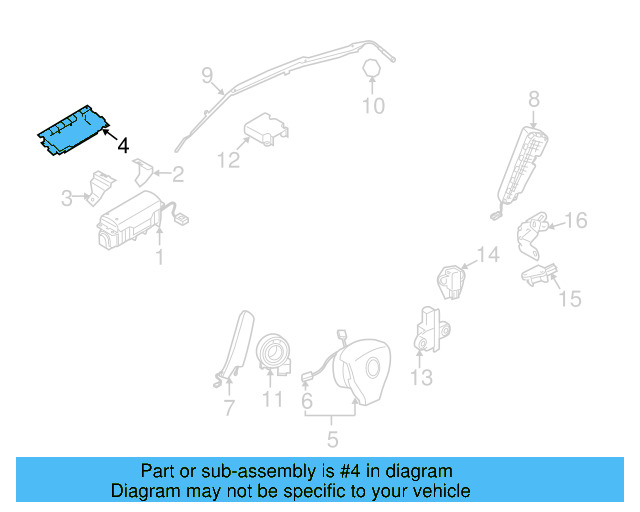 Instrument Panel Air Bag Bracket 1K1-880-215-B - View 3