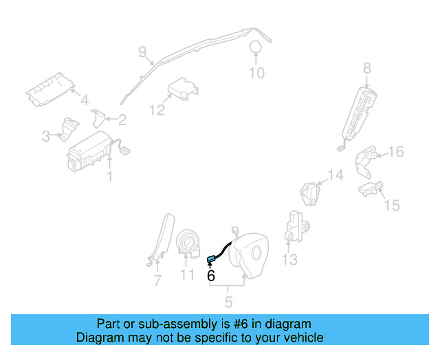 Driver Inflator Module 3C8-880-201-AA-81U
