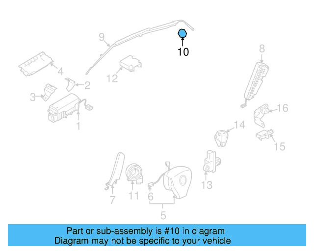 Head Air Bag Cap 1J0-971-254-B