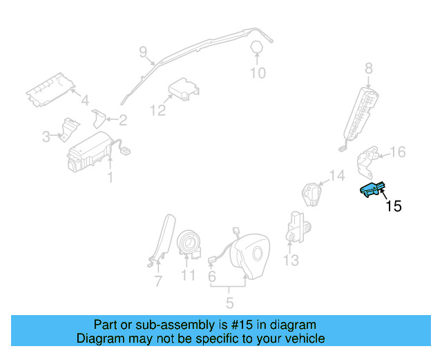 Side Impact Sens 5K0-959-351 - View 6