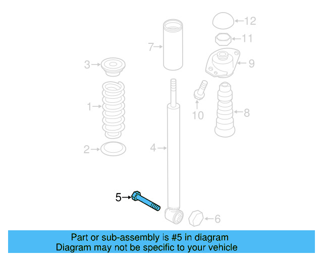Upper Control Arm Mount Bolt N-105-607-02 - View 15