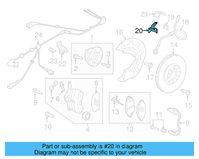 Brake Hose Holder 5Q0-611-841-A - View 27