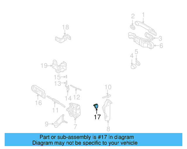 Door Lock Striker Pin 8Z0-837-033-A - View 18